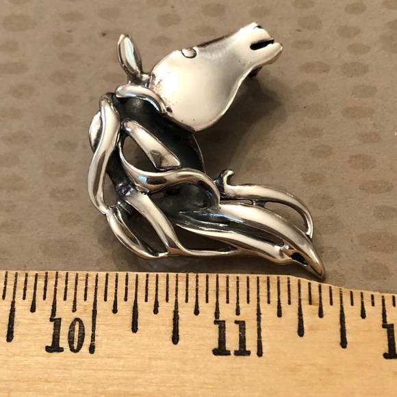 Vintage Silpada Sterling Silver Horse Head Equestrian Pin and Pendant I0653 - Picture 9 of 11